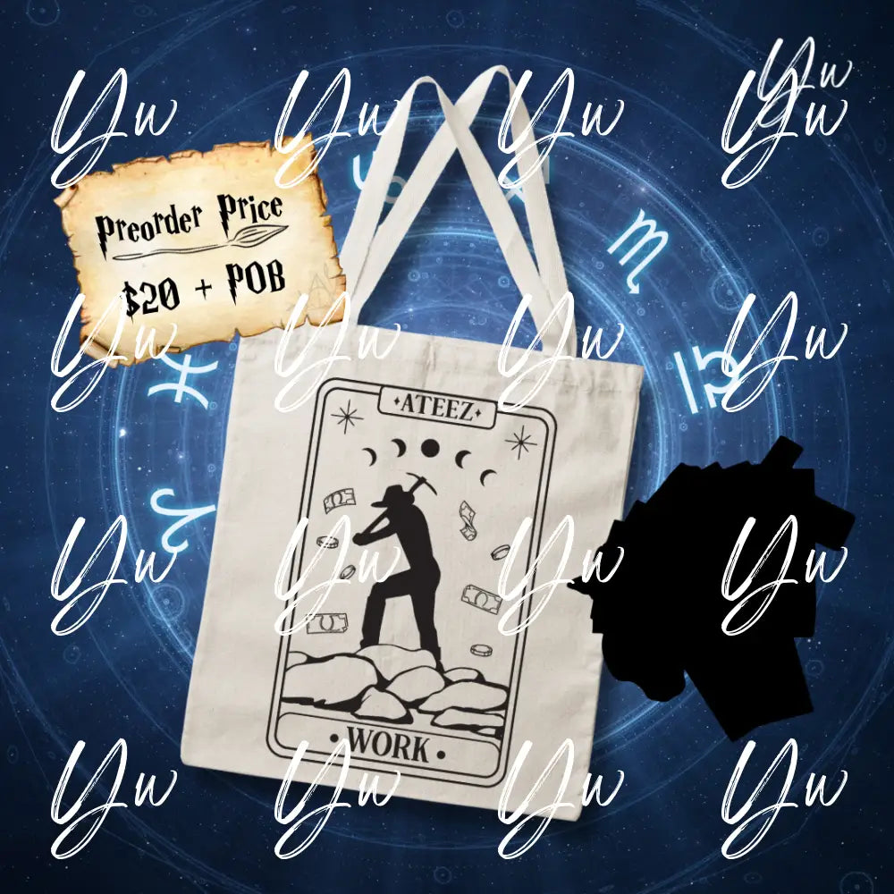 Ateez Tarot Card Canvas Tote