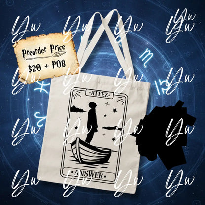 Ateez Tarot Card Canvas Tote