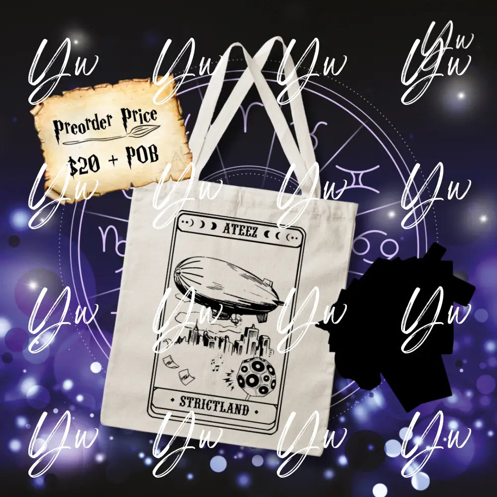 Ateez Tarot Card Canvas Tote