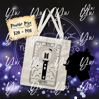 BTS Tarot Card Canvas Tote