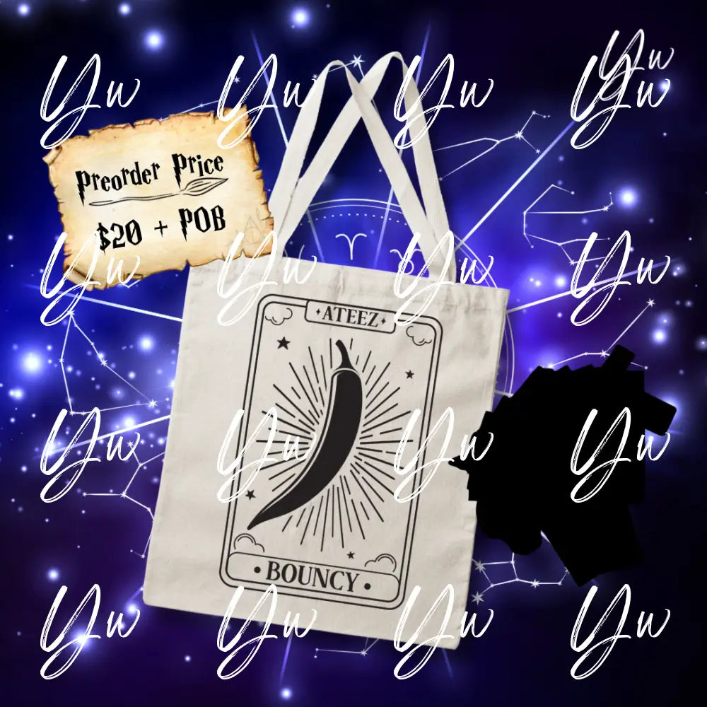 Ateez Tarot Card Canvas Tote