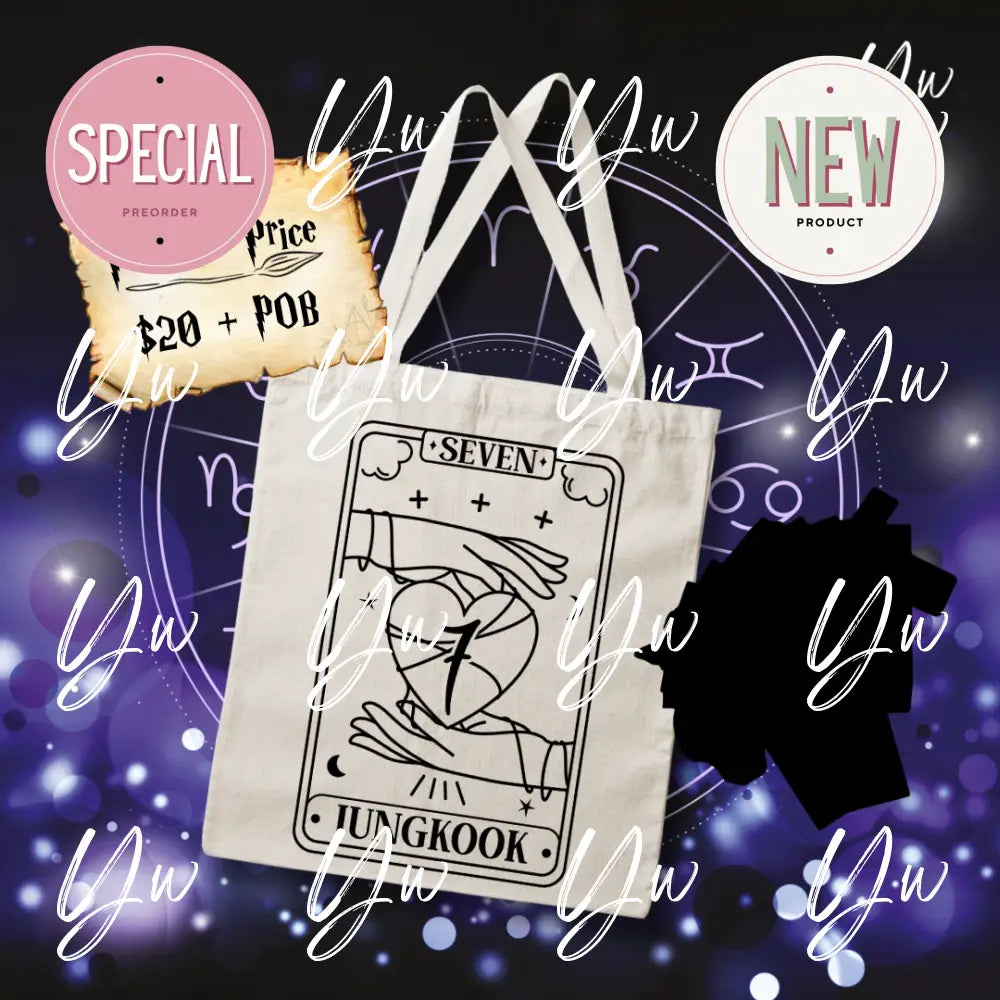 Jung Kook Tarot Card Canvas Tote