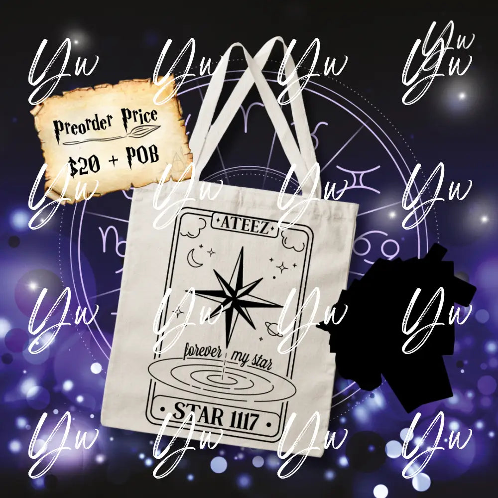 Ateez Tarot Card Canvas Tote