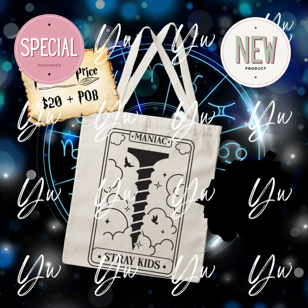 Stray Kids Maniac Tarot Card Canvas Tote