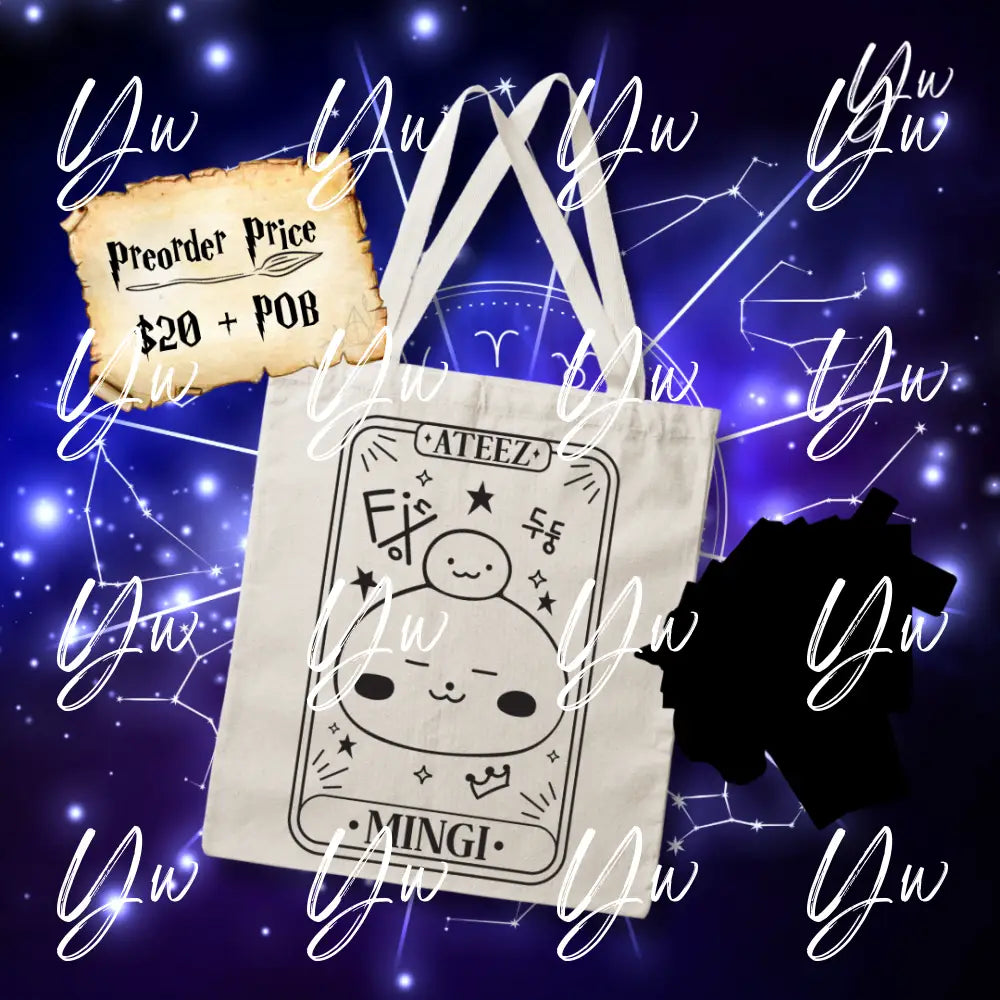 Ateez Tarot Card Canvas Tote