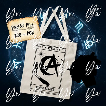 Ateez Tarot Card Canvas Tote